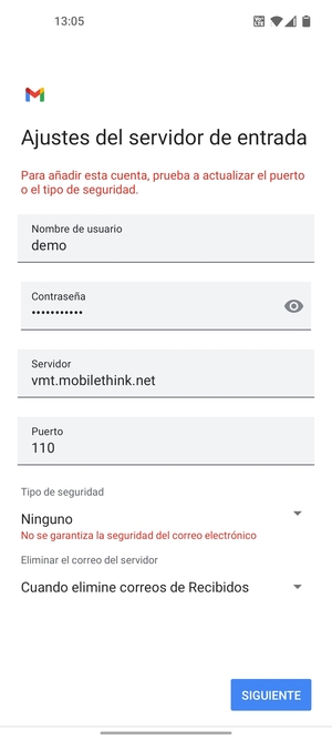 Seleccione SIGUIENTE