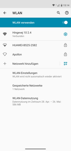Sie sind nun mit dem WLAN-Netzwerk verbunden