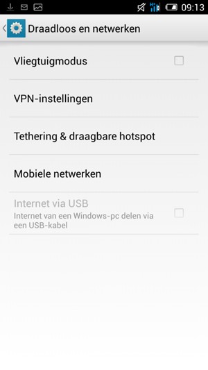 Selecteer Mobiele netwerken