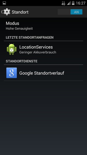 Schalten Sie Standort aus