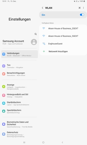Wählen Sie das Wireless-Netzwerk, zu dem Sie eine Verbindung herstellen möchten