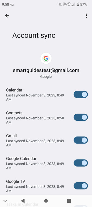 Make sure Contacts is selected