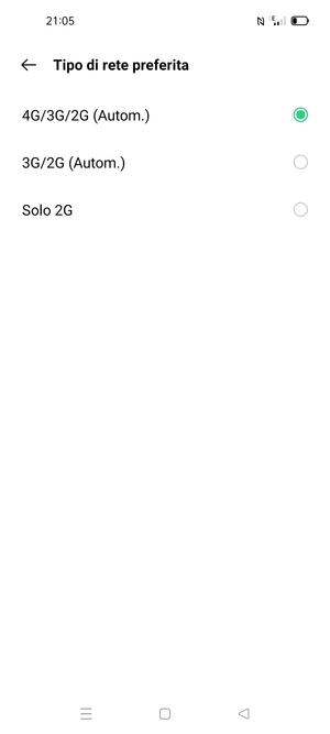 Seleziona la tua opzione preferita