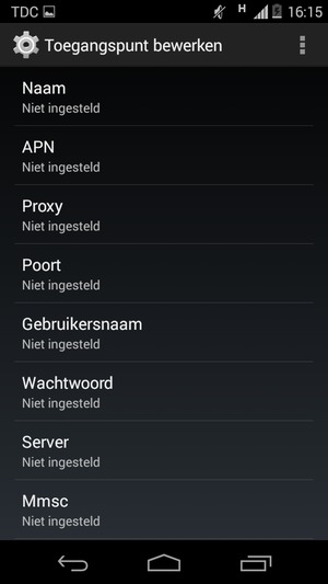 Voer internetgegevens in