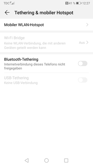 Wählen Sie Mobiler WLAN-Hotspot