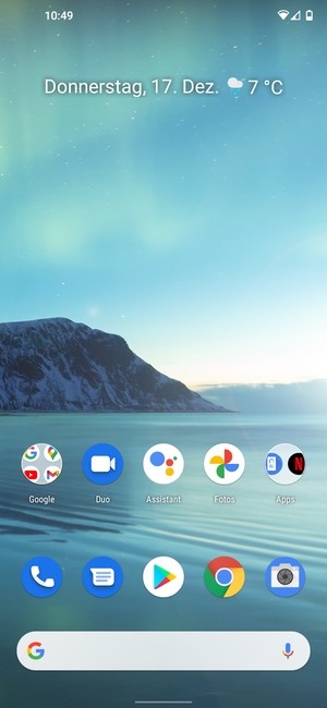 Wählen Sie Google