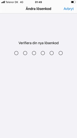 Ange ditt nya lösenord igen