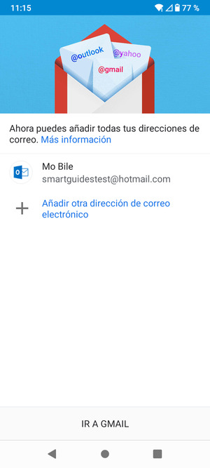 Seleccione IR A GMAIL