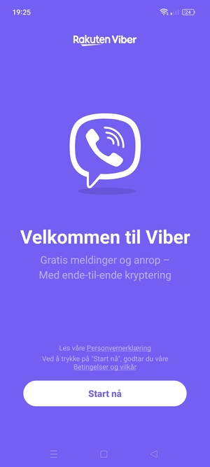 Applikasjonen er klar til bruk