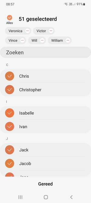 Selecteer Gereed
