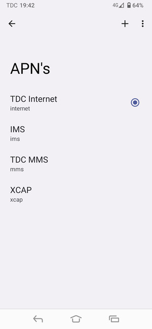 Selecteer het toegangspunt voor internet