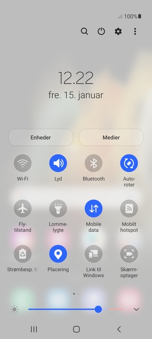 Vælg Lyd for at skifte til vibrationstilstand