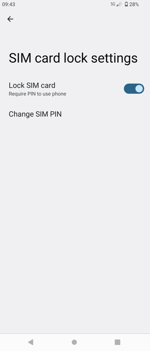 Select  Change SIM PIN
