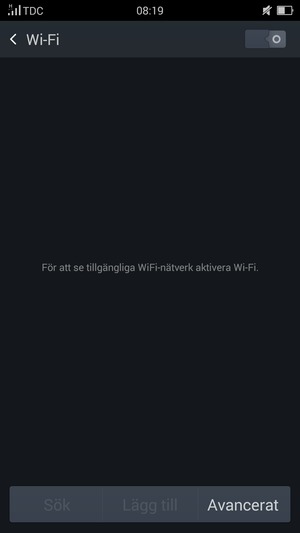 Aktivera Wi-Fi