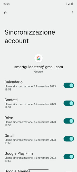 Seleziona il tasto Menu
