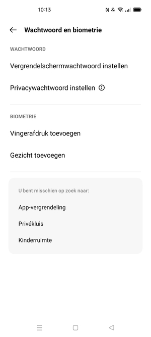 Selecteer Vergrendelschermwachtwoord instellen