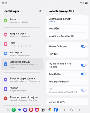 Telefonen din er nå sikret med en skjermlås