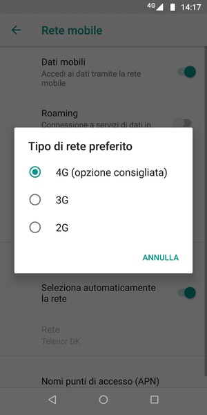 Seleziona la tua opzione preferita
