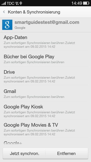 Wählen Sie Jetzt synchron.