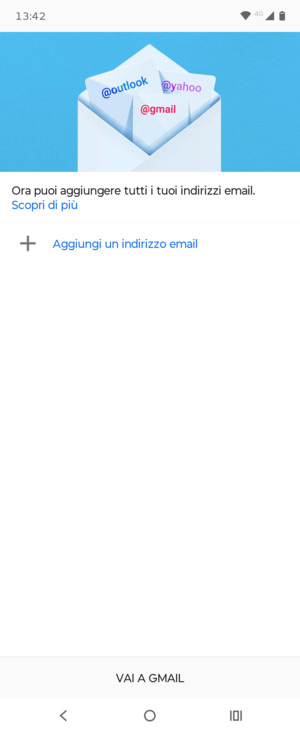 Seleziona Aggiungi un indirizzo e-mail