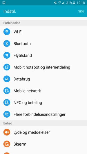 Vælg Wi-Fi
