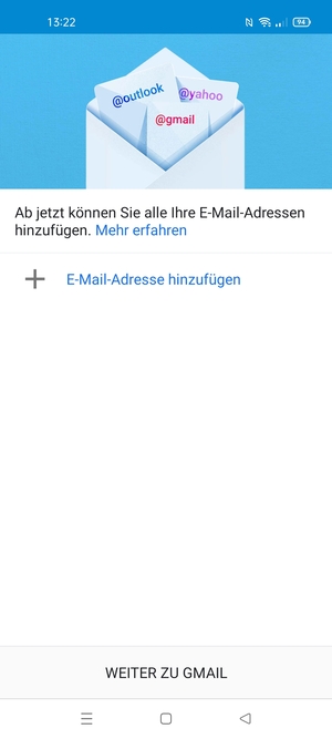 Wählen Sie E-Mail-Adresse hinzufügen