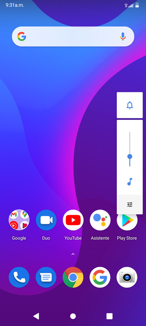Seleccione Sonido para cambiar el modo de vibración