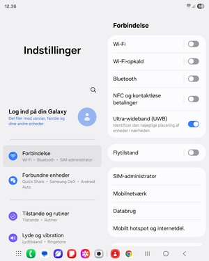 Vælg Forbindelse