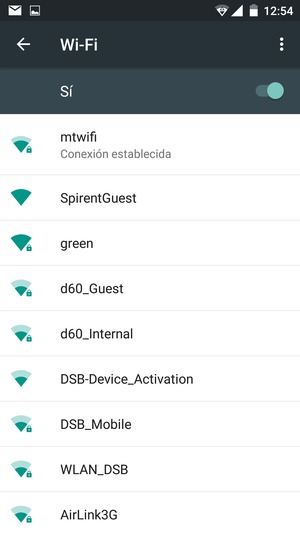 Ahora está conectado a la red Wi-Fi