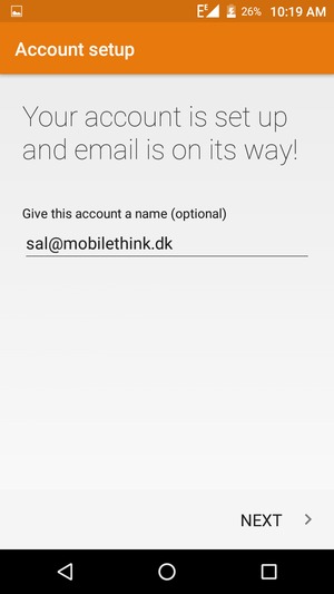 Give your account a name and select NEXT