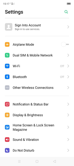 Select Dual SIM & Mobile Network