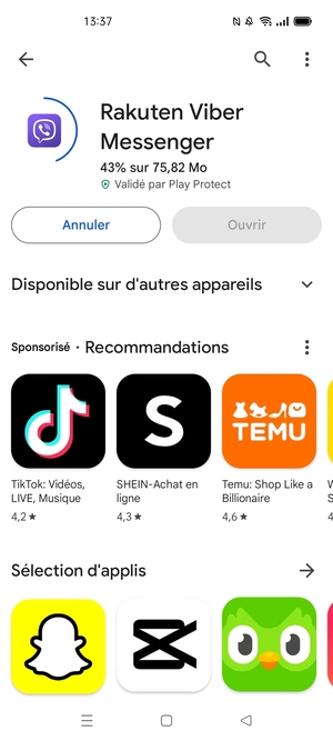 Veuillez attendre la fin de la procédure d'installation