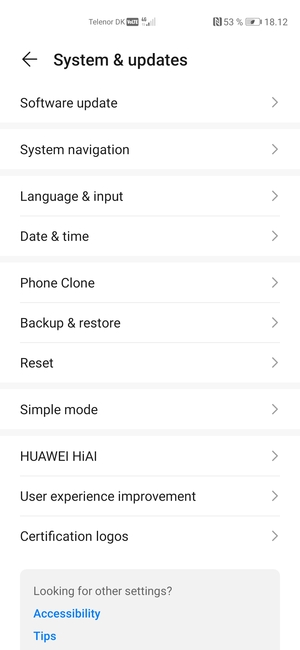 Select Software update
