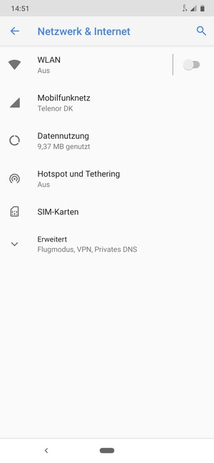 Wählen Sie Mobilfunknetz