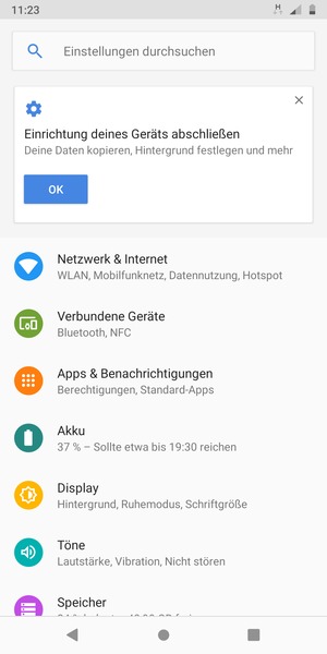 Wählen Sie Netzwerk & Internet