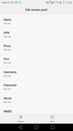 Enter Internet information