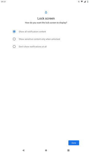 Select your preferred option and select Done