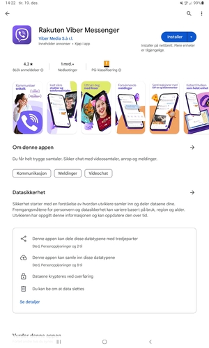 Velg Installer