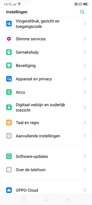 Scroll naar en selecteer Apparaat en privacy