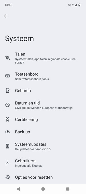 Selecteer Systeemupdates