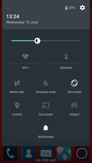 Adjust brightness to the required level