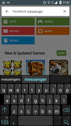 Enter the app name and select Search