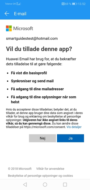 Vælg Ja