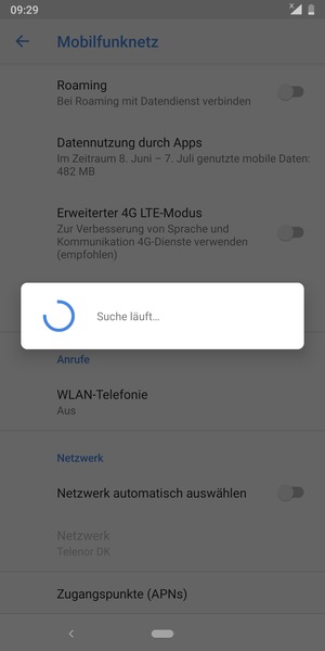 Warten Sie, bis die Suche abgeschlossen ist