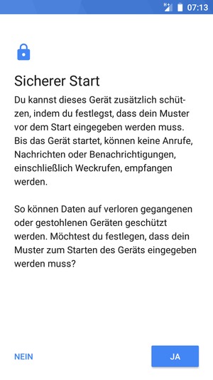 Wählen Sie die gewünschte Option
