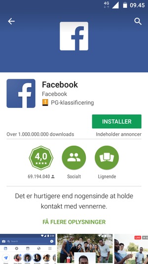 Vælg INSTALLER