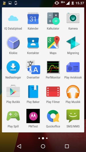 For å kopiere kontakter fra SIM-kortet, gå tilbake til Apps-menyen og velg Kontakter
