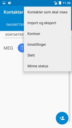 Velg Import og eksport
