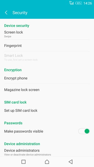 Select Set up SIM card lock