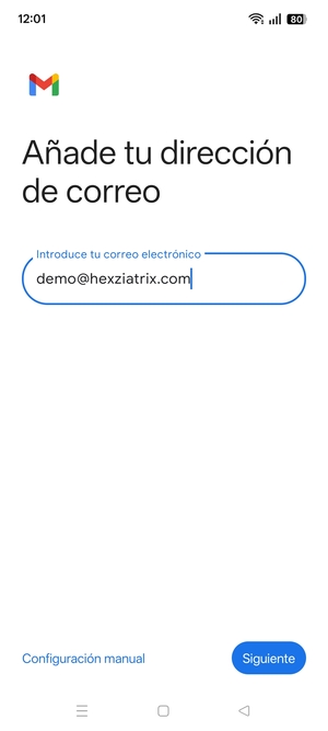 Introduzca su Dirección de correo electrónico y seleccione Siguiente